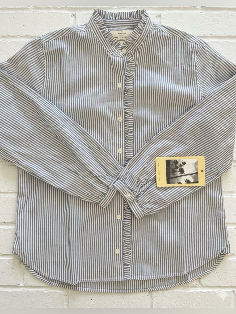 BNWT Trovata Bird of Paradis Helena Stripe Shirt XS $228